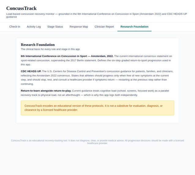 ConcussTrack – screenshot 3