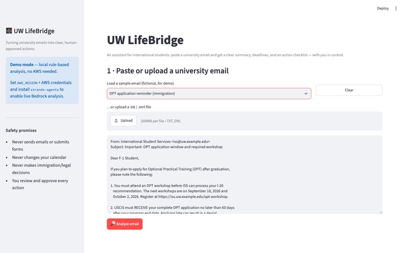 UW LifeBridge – screenshot 1