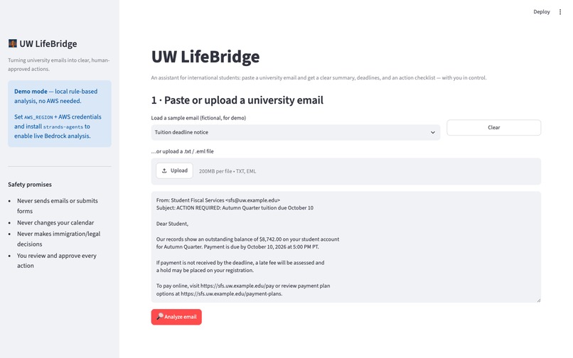 UW LifeBridge – screenshot 2