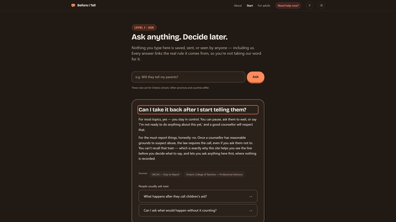 Before I Tell – screenshot 1