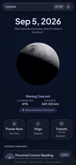 PhaseMe: Moon & AI Companion – screenshot 10