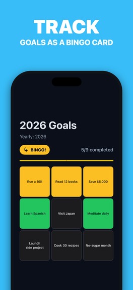 Bingoal: Goal & Habit Bingo – screenshot 2
