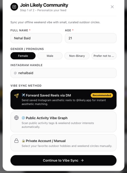 Likely ✨ – screenshot 2
