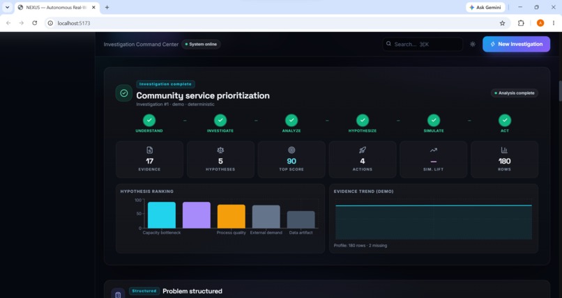 NEXUS — Autonomous Intelligence Command Center – screenshot 2