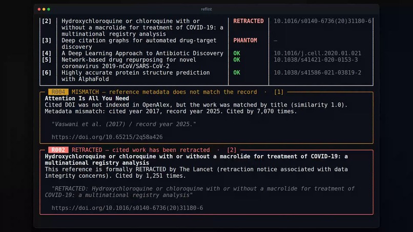 RefLint – screenshot 3