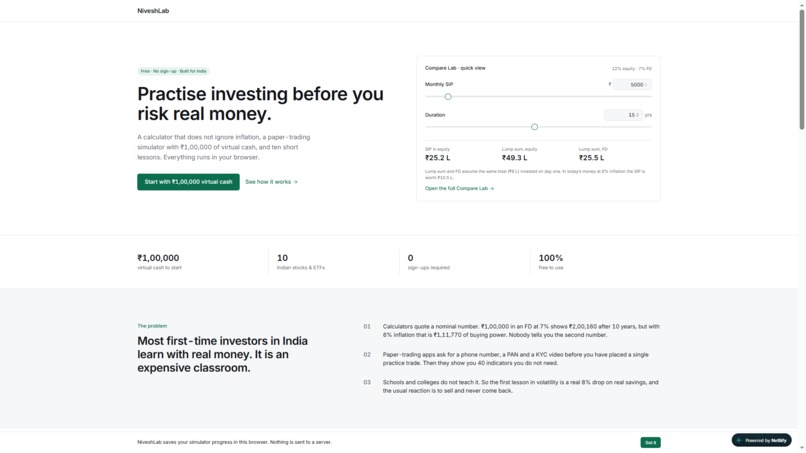 NiveshLab – screenshot 1