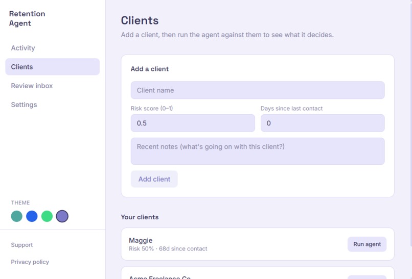 Retention Action Agent – screenshot 4