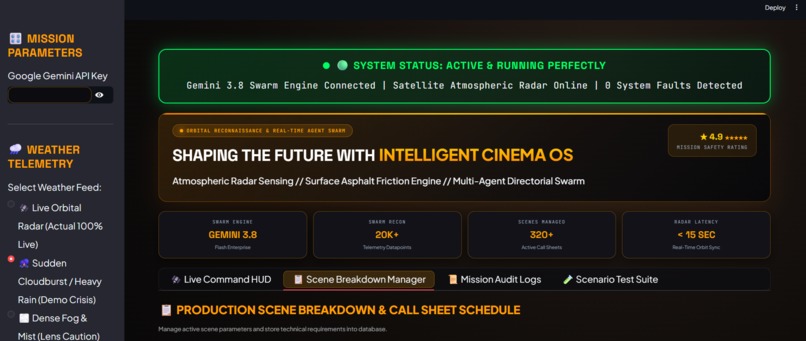 CrisisShift OS — Autonomous Cinema Command – screenshot 2
