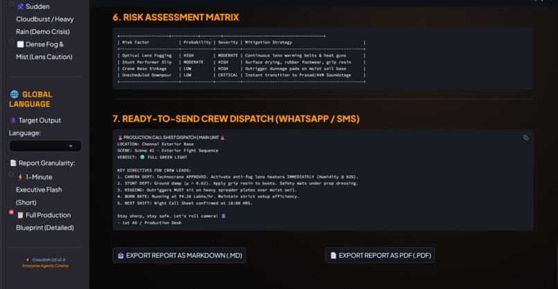 CrisisShift OS — Autonomous Cinema Command – screenshot 11