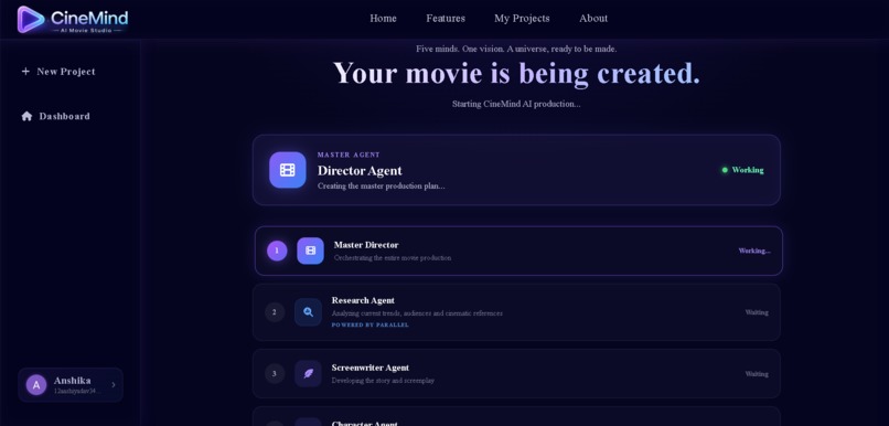 CineMind — AI-Powered Agentic Movie Studio – screenshot 5