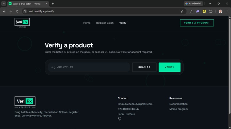 verirx – screenshot 2