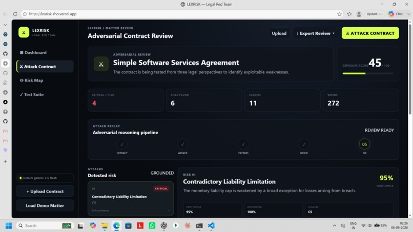 LEXRISK – screenshot 2