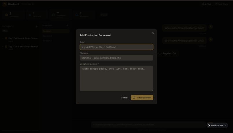 CineAgent – AI Script & Production Triage Agent – screenshot 4