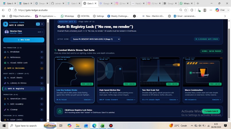 Gate & Ledger: End-to-End Agentic Cinema Pipeline – screenshot 2