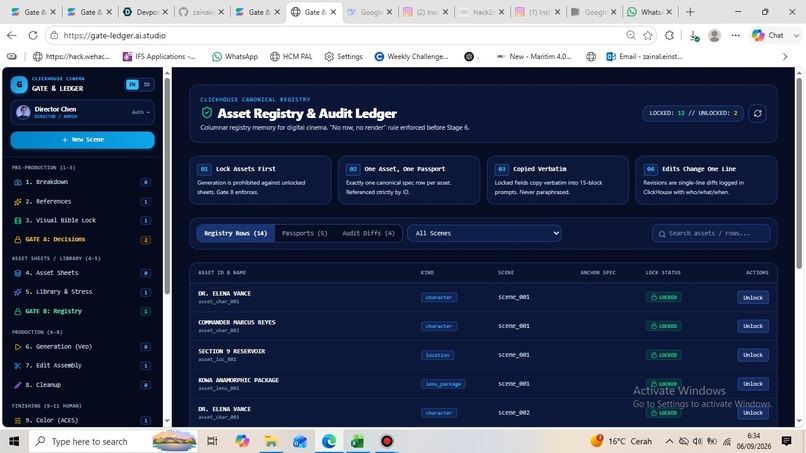 Gate & Ledger: End-to-End Agentic Cinema Pipeline – screenshot 5