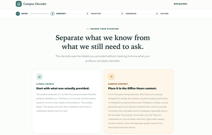 Campus decoder – screenshot 6