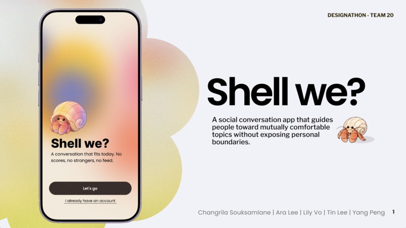 Shell We? | Team 20: Lily, Ara, Tin, Yang, Changrila – screenshot 4