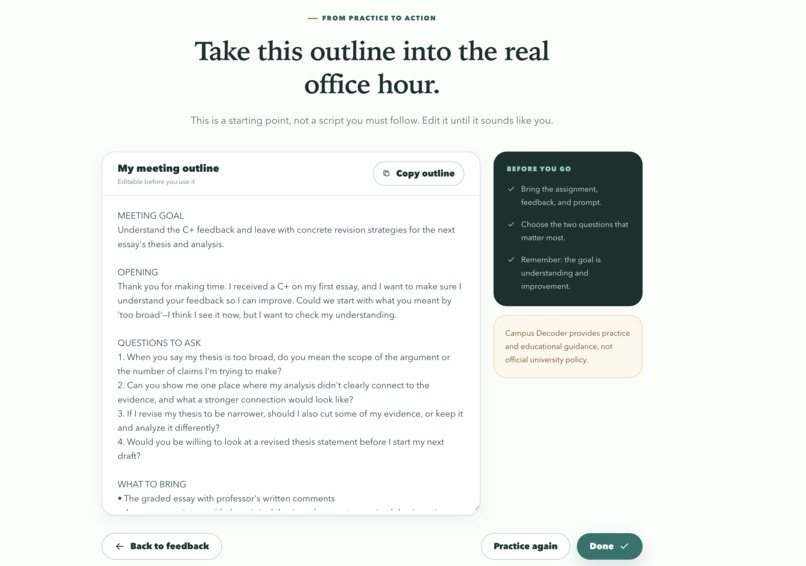 Campus decoder – screenshot 9