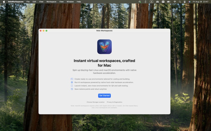 Velo Workspaces – screenshot 1