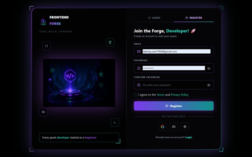 frontend forge – screenshot 1