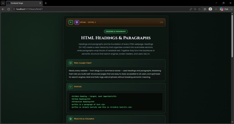 frontend forge – screenshot 5