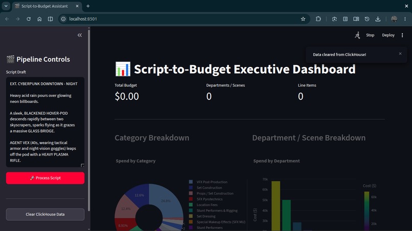 Script-to-Budget Executive Assistant – screenshot 12
