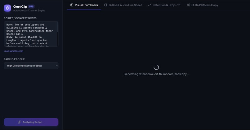 OmniClip Pro: Creator Channel Automation Engine – screenshot 1