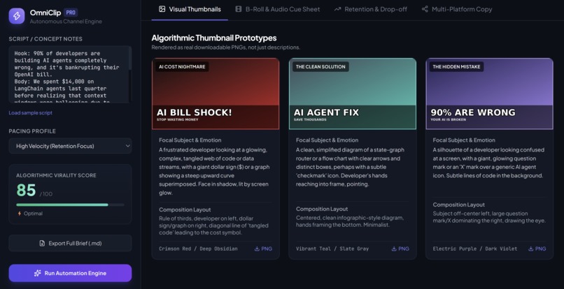 OmniClip Pro: Creator Channel Automation Engine – screenshot 5
