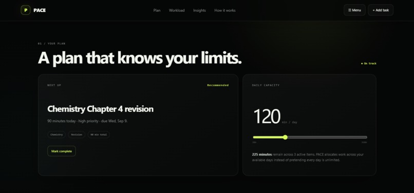 PACE – screenshot 2