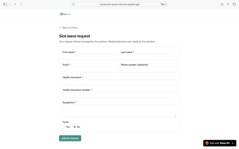 PraxisConnect – screenshot 2
