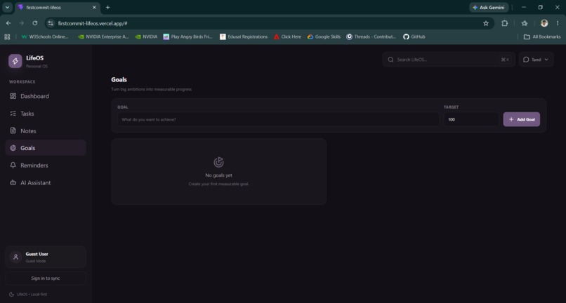FirstCommit LifeOS – screenshot 4