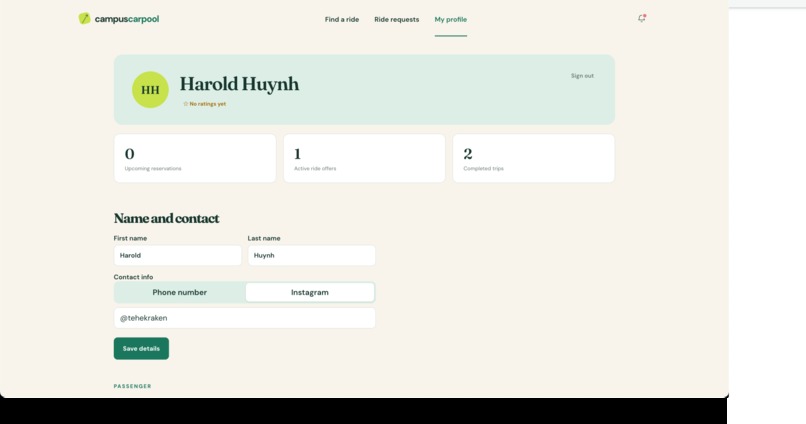 CampusCarpool – screenshot 5