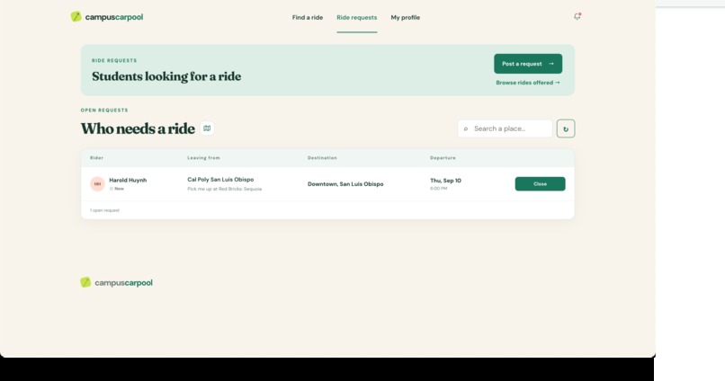 CampusCarpool – screenshot 3