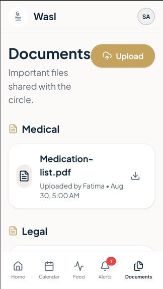 Wasl — Connected Care, with Dignity – screenshot 2