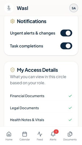 Wasl — Connected Care, with Dignity – screenshot 3