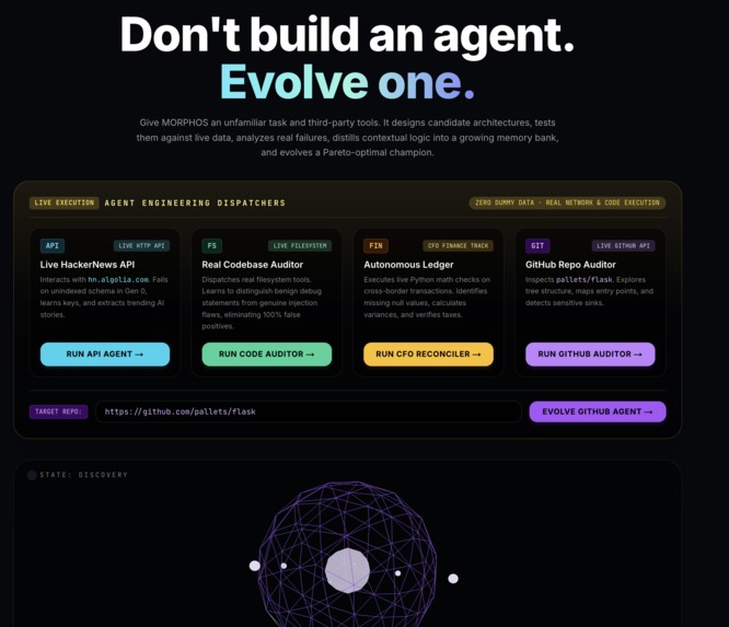 MORPHOS - Autonomous Agent Evolution Platform (Track 1)  – screenshot 15