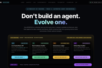 MORPHOS - Autonomous Agent Evolution Platform (Track 1) 