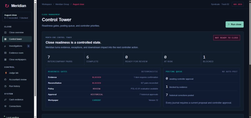 Meridian — Autonomous Month-End Close – screenshot 4