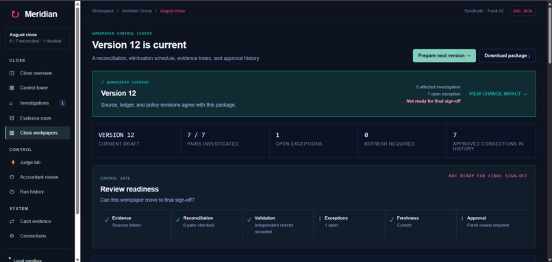 Meridian — Autonomous Month-End Close – screenshot 7