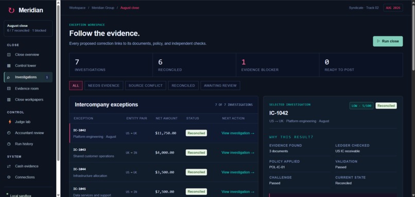 Meridian — Autonomous Month-End Close – screenshot 8