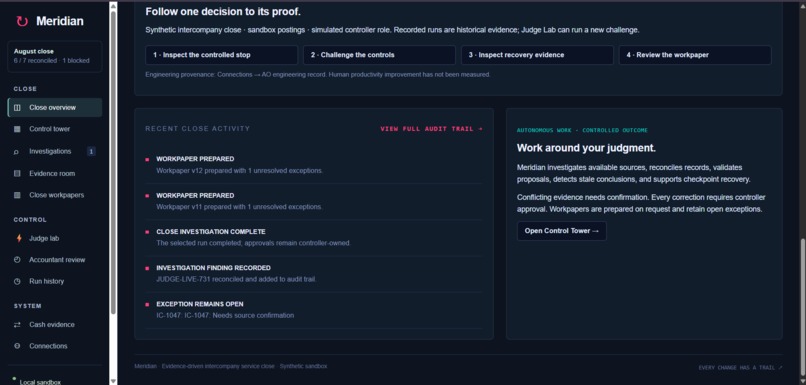 Meridian — Autonomous Month-End Close – screenshot 11