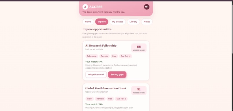 ACCESS – screenshot 3