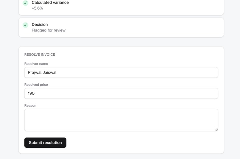 PPV Memory for Invoice Processing | Track 2 – screenshot 5