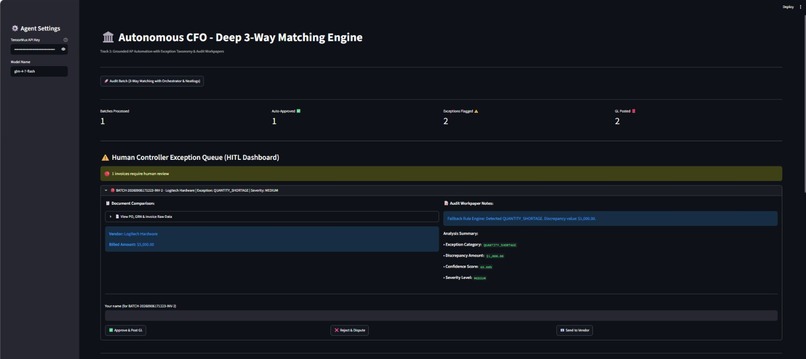 Autonomous CFO: AI 3-Way Match – screenshot 1