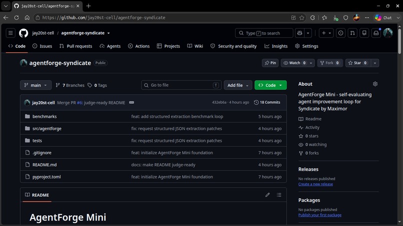 AgentForge Mini | Syndicate by Maximor Demo – screenshot 12