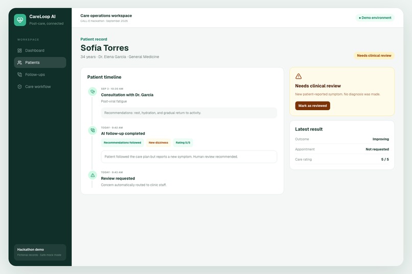 CareLoop AI – screenshot 1