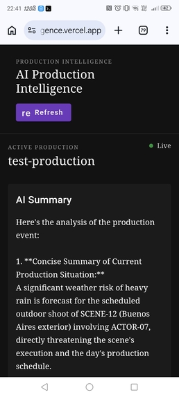 AI Production Intelligence – screenshot 1