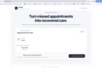 CareCall - Missed Appointment Recovery Agent