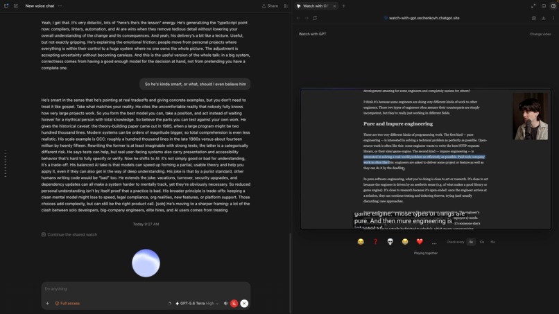 Watch with Codex – screenshot 1