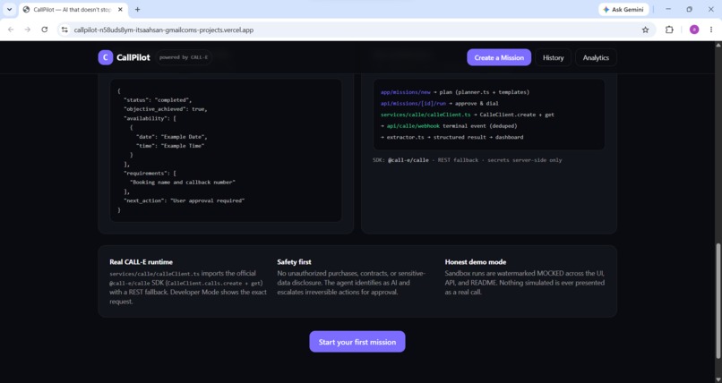 CallPilot — AI Operations Agent for Real Phone Workflows – screenshot 2